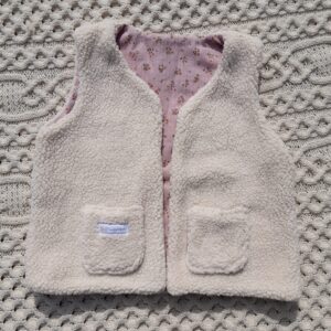 Gilet de berger enfant 8ans extérieur sherpa intérieur 100%coton 2 les bobines de ganou