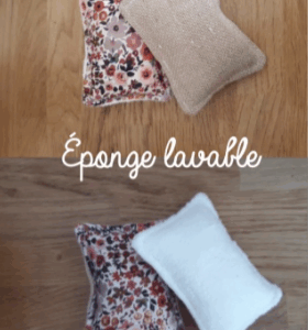 éponge lavable - les bobines de ganou