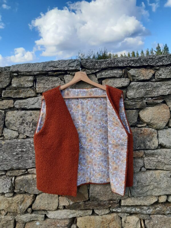 gilet de berger exterieur tissu bouclette interieur coton 2 les bobines de ganou