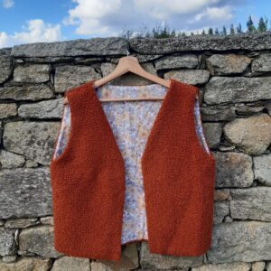 gilet de berger exterieur tissu bouclette interieur coton les bobines de ganou